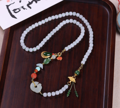 Fashionable Hetian Jade Dual-Purpose Necklace