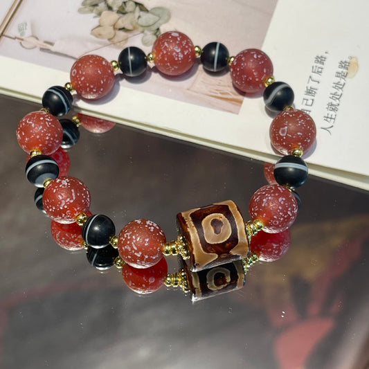 Old agate dzi bracelet