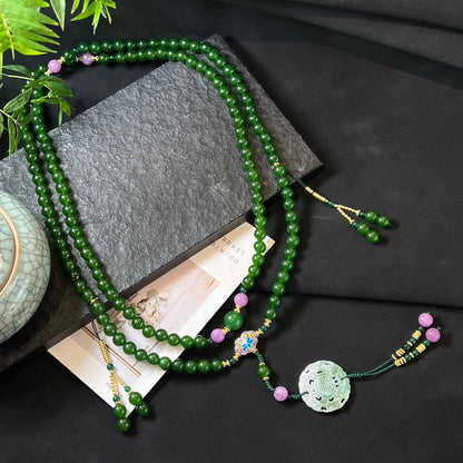 Fashion Aventurine Crossbody Necklace