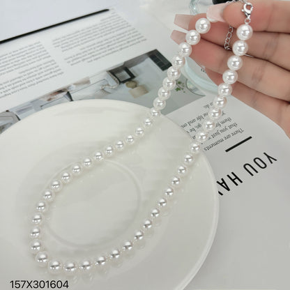 Fashion Round Imitation Pearl Necklace