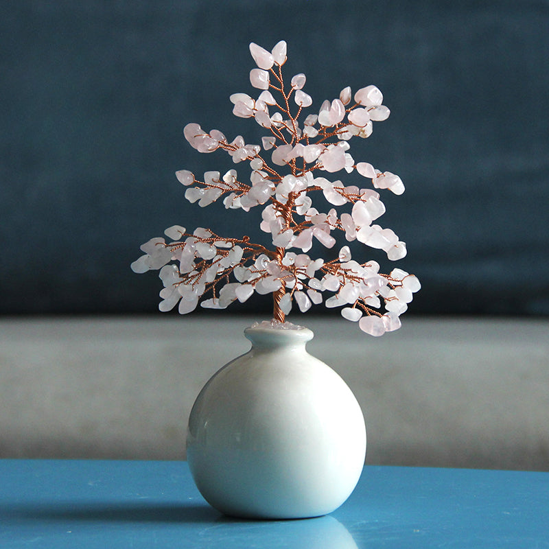 Natural crystal tree pot ornaments