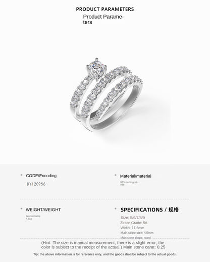 Fashionable and personalized spiral full diamond ring