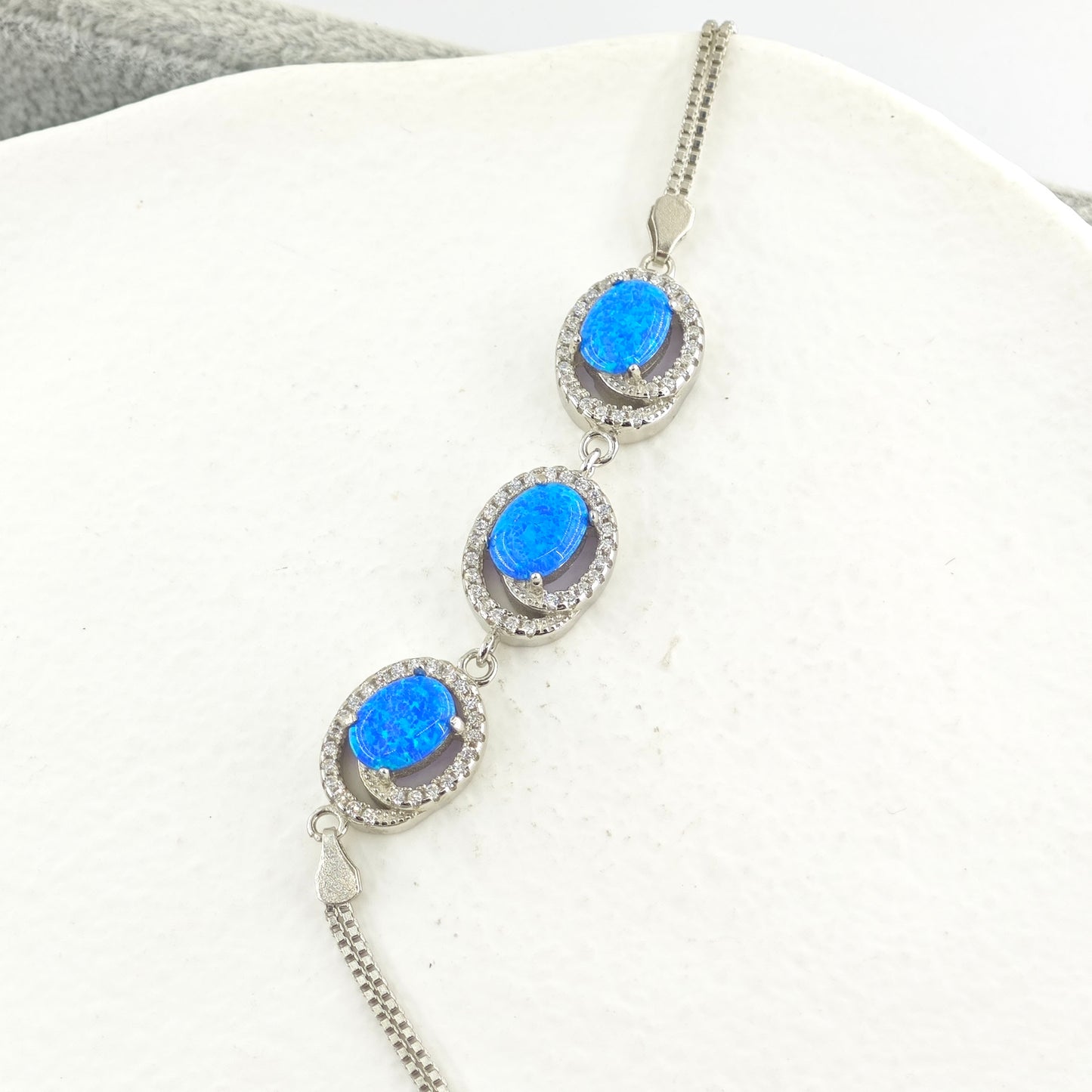 Niche youth popular light luxury blue zircon bracelet✨小众青春流行轻奢蓝色锆石手链✨