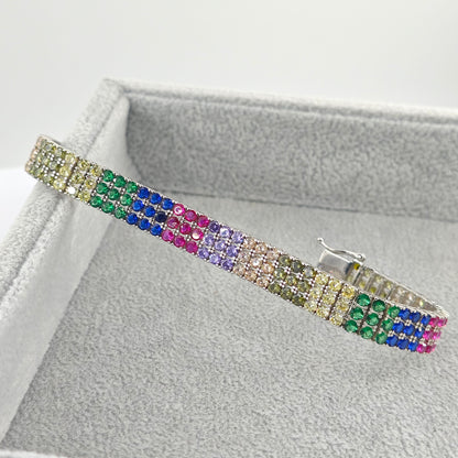 Lucky Rainbow Sparkling Zirconia Multi-Row Bracelet✨幸运彩虹闪耀锆石多排手链✨