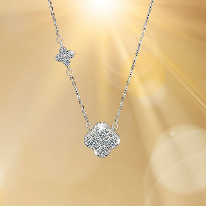 High-end exquisite design four-leaf petal pendant necklace ✨四叶花瓣吊坠项链✨