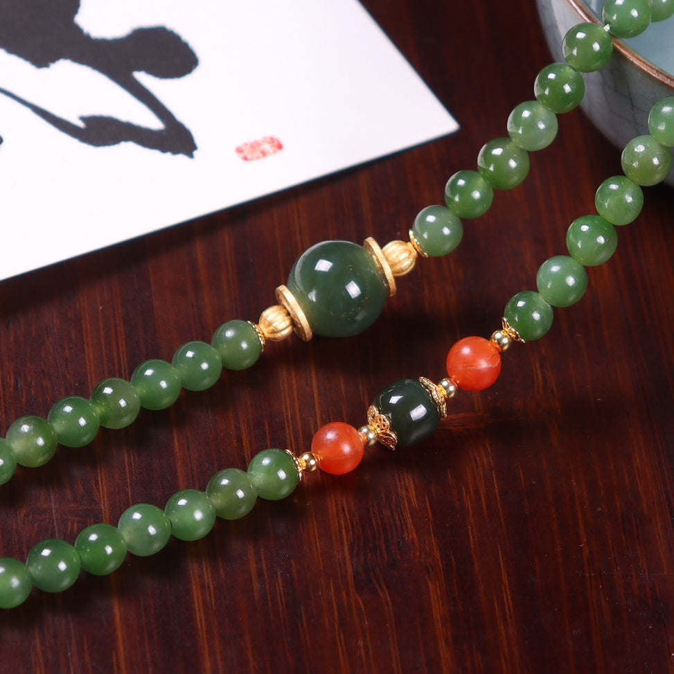 Chinese style jasper 108 beads necklace