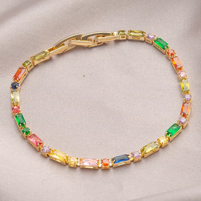 Young popular lucky colored zircon bracelet