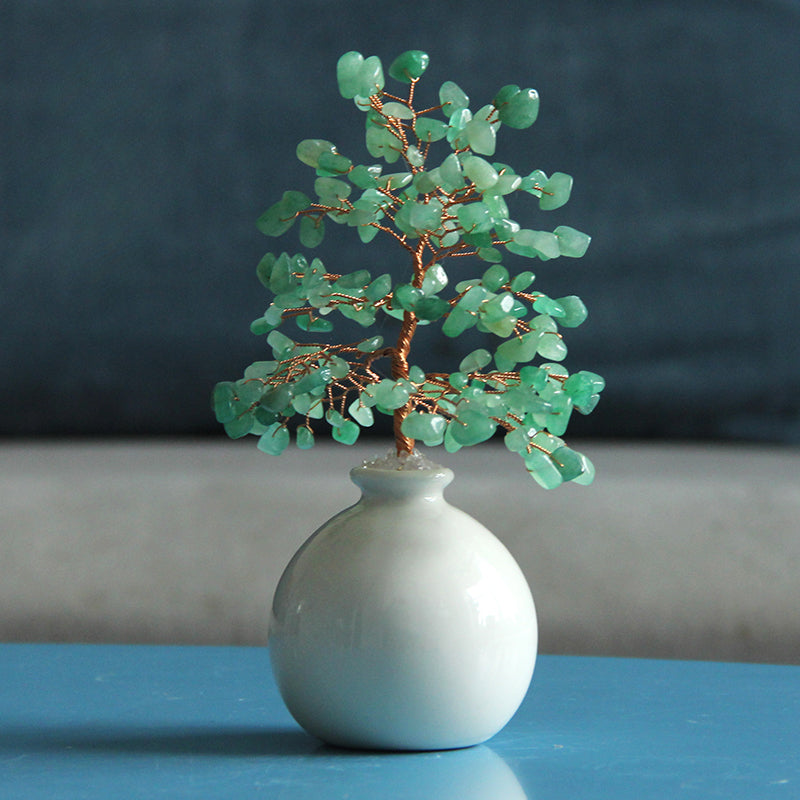 Natural crystal tree pot ornaments