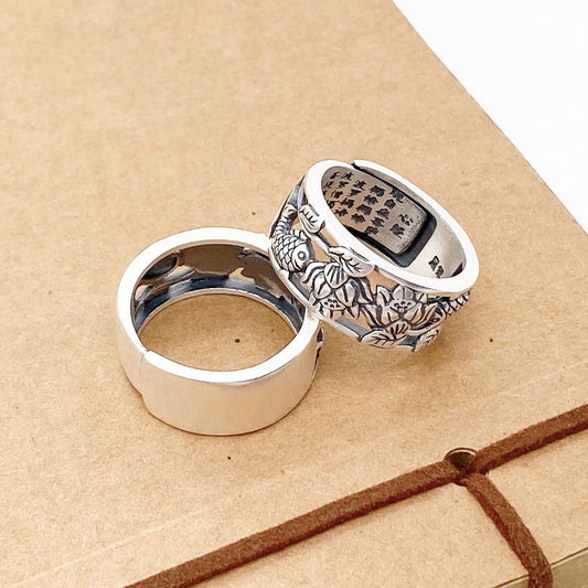 Fashion Peony Sterling Silver Ring