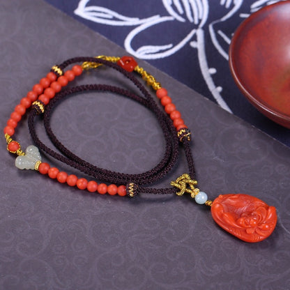 Chinese style Baoshan Nanhong necklace