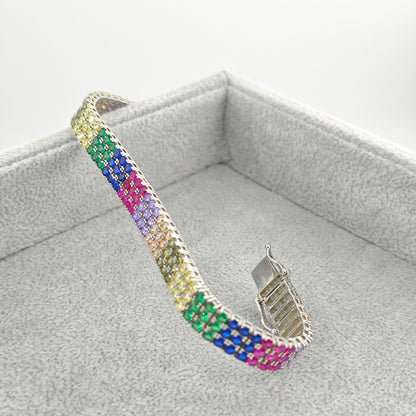 Lucky Rainbow Sparkling Zirconia Multi-Row Bracelet✨幸运彩虹闪耀锆石多排手链✨