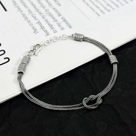 Vintage Braided Sterling Silver Bracelet