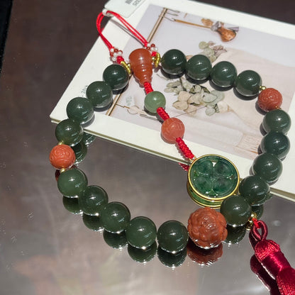 Hetian Jasper 18-character collar