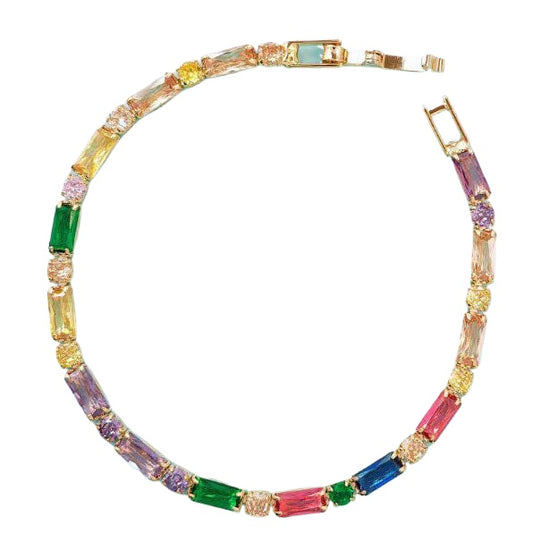 Young popular lucky colored zircon bracelet