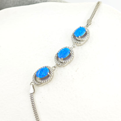 Niche youth popular light luxury blue zircon bracelet✨小众青春流行轻奢蓝色锆石手链✨