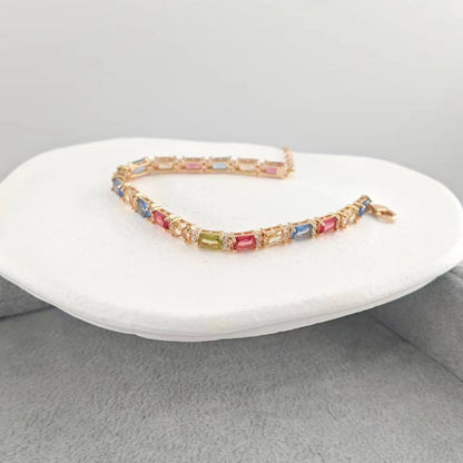 Young popular lucky colored zircon bracelet✨幸运彩色锆石手链✨