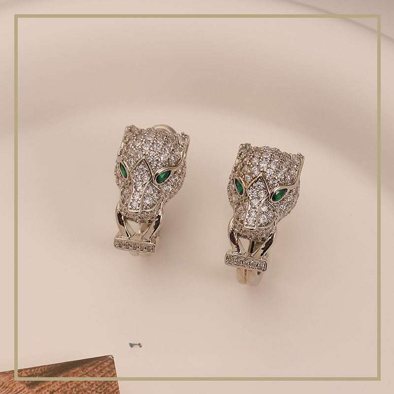 92-High-grade exquisite zircon animal earrings