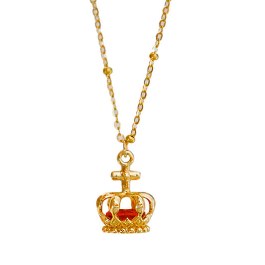 51-Classic Vintage Crown Pendant Women's Necklace