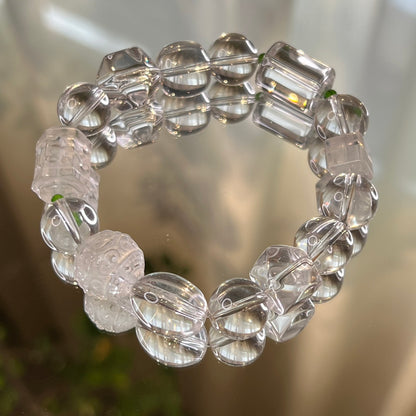 White crystal multi-treasure bracelet