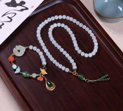 Fashionable Hetian Jade Dual-Purpose Necklace