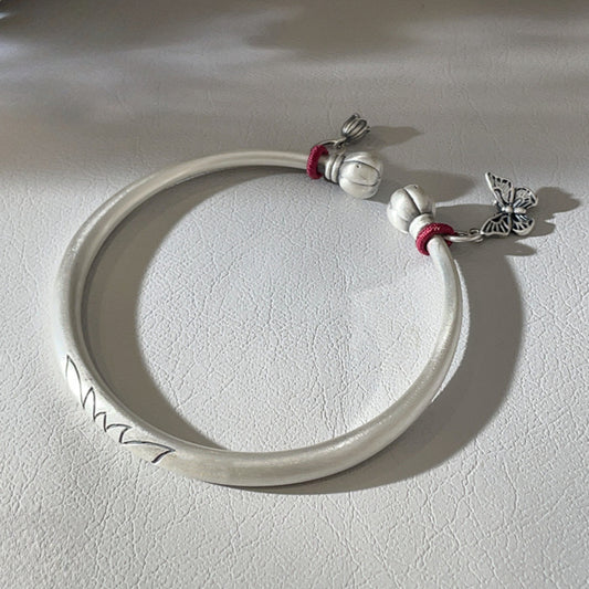 China Sterling silver butterfly bell bracelet