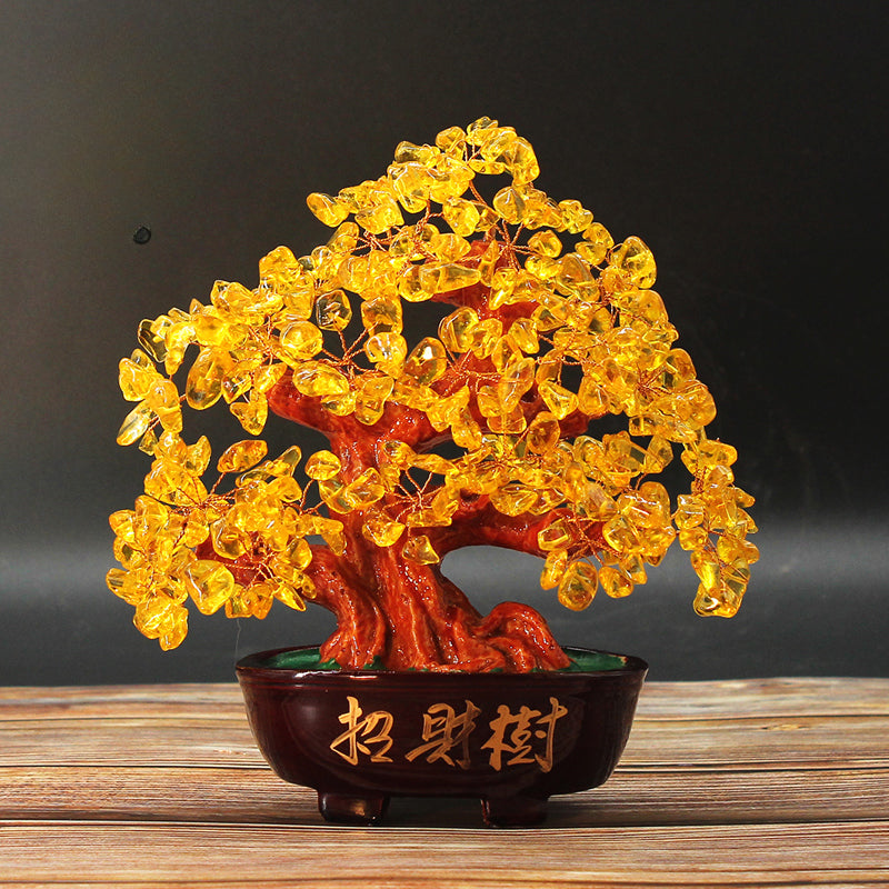 Citrine Fortune Tree Table Decorations