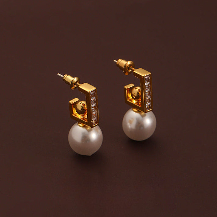 72-High-end exquisite pearl earrings