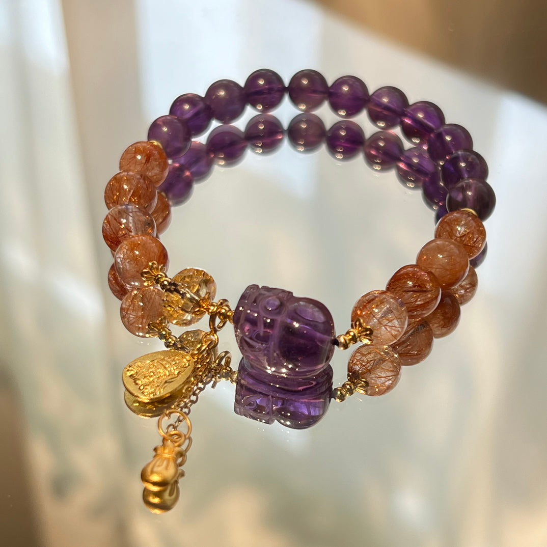 Amethyst Pixiu Bracelet