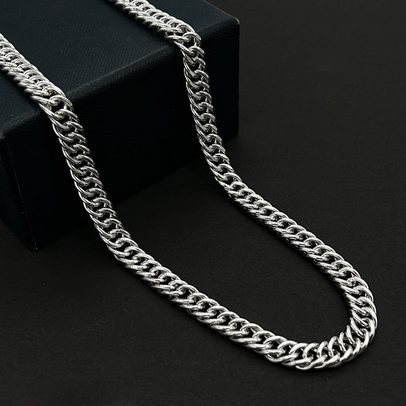 Vintage Sterling Silver Cuban Whip Necklace