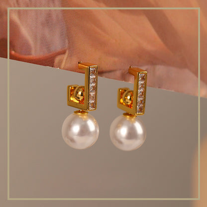 72-High-end exquisite pearl earrings