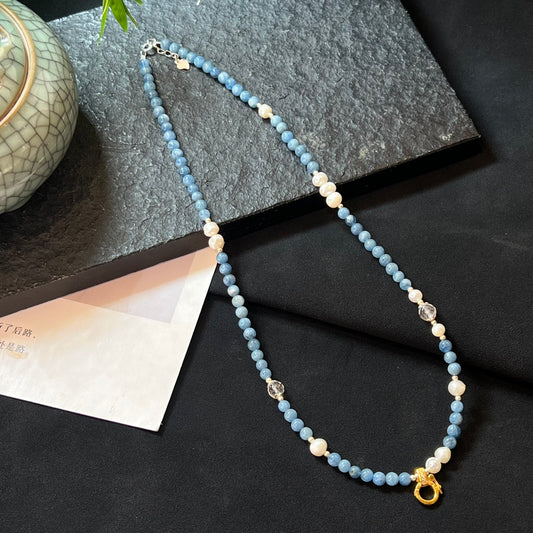 Fashion Aquamarine Clavicle Necklace