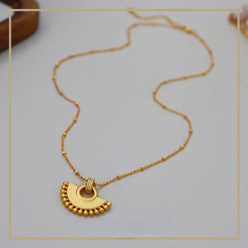 13-Retro Chinese style personalized fan necklace for women