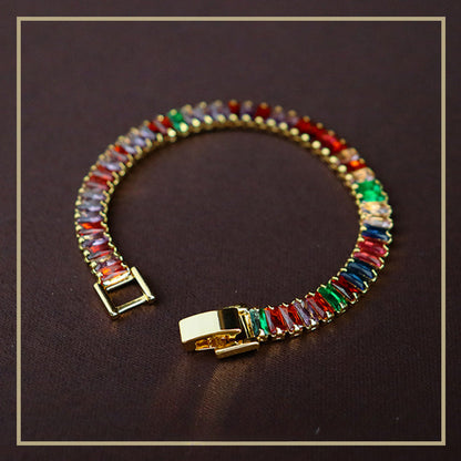 121-Retro Temperament Dopamine Zircon Bracelet