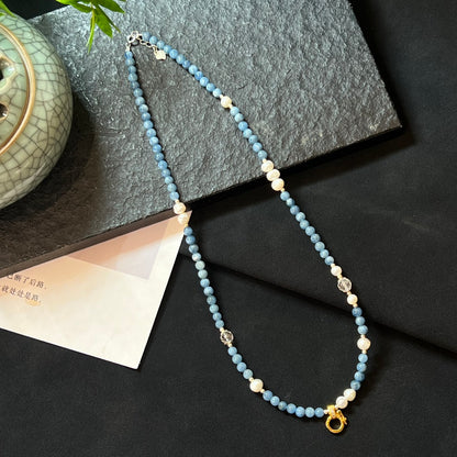 Fashion Aquamarine Clavicle Necklace