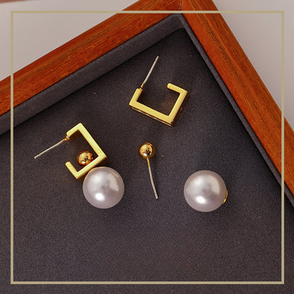 72-High-end exquisite pearl earrings