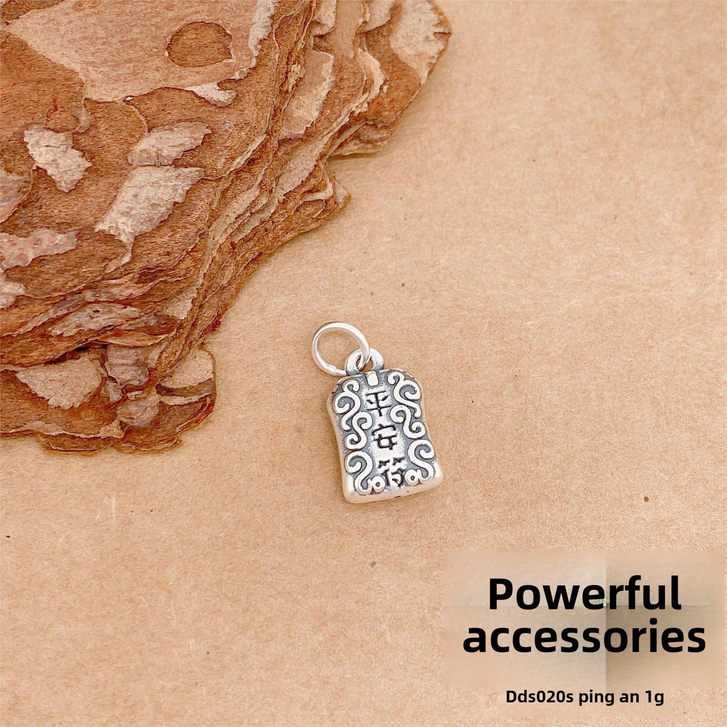 Personalized three-dimensional sterling silver pendant accessories