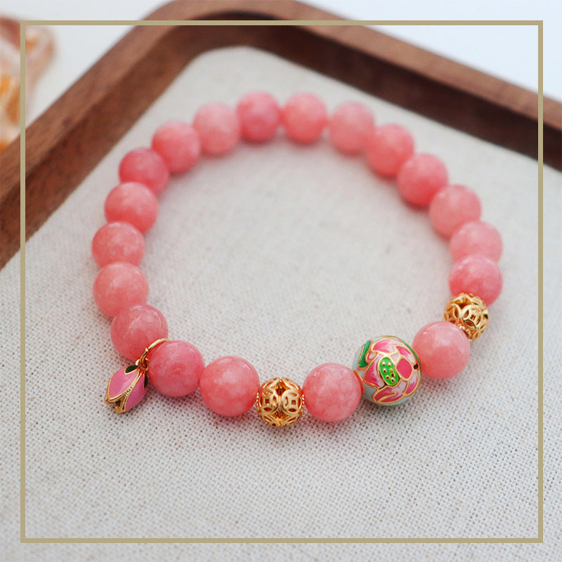 120-New Chinese style colorful flower beaded bracelet for women