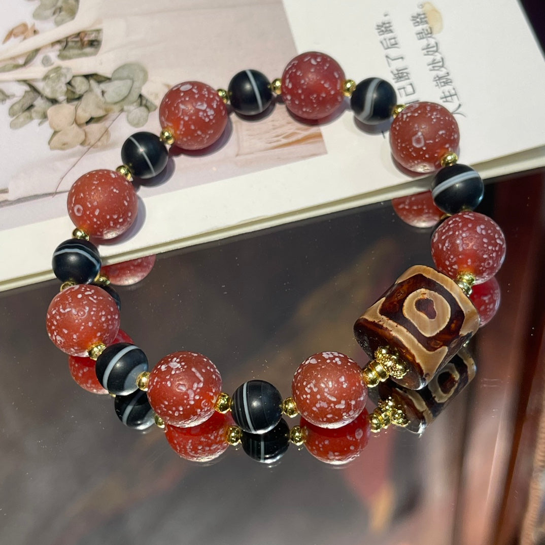 Old agate dzi bracelet