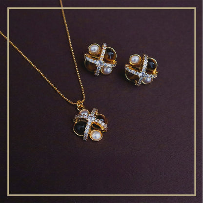 122-Luxury zircon necklace for women