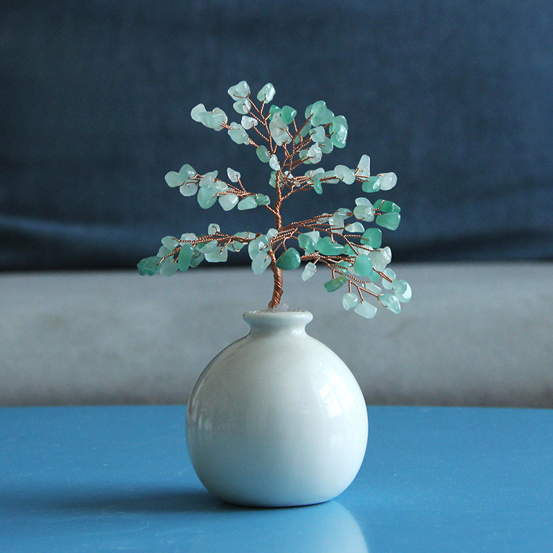 Natural crystal tree pot ornaments