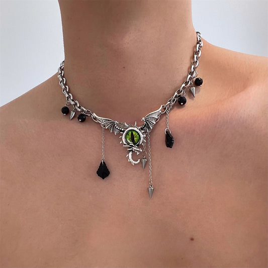 Hip Hop Dark Demon Eye Necklace