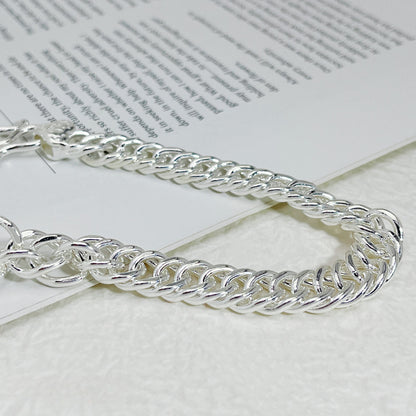 European and American hip-hop sterling silver whip bracelet