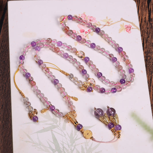 Chinese style 108 Buddhist beads dual-purpose necklace