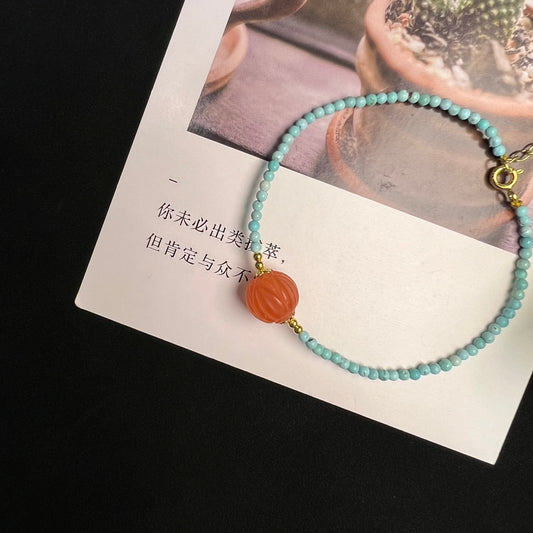 Original turquoise South Red Lotus Bracelet