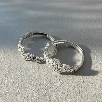 Fashionable loose sterling silver ring