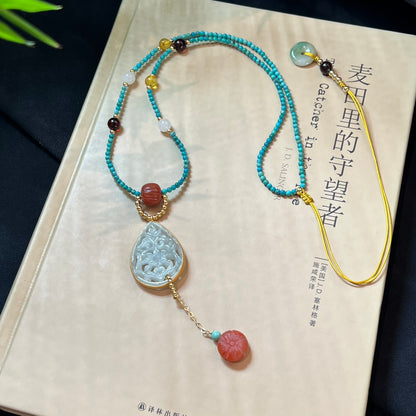 Chinese style turquoise necklace