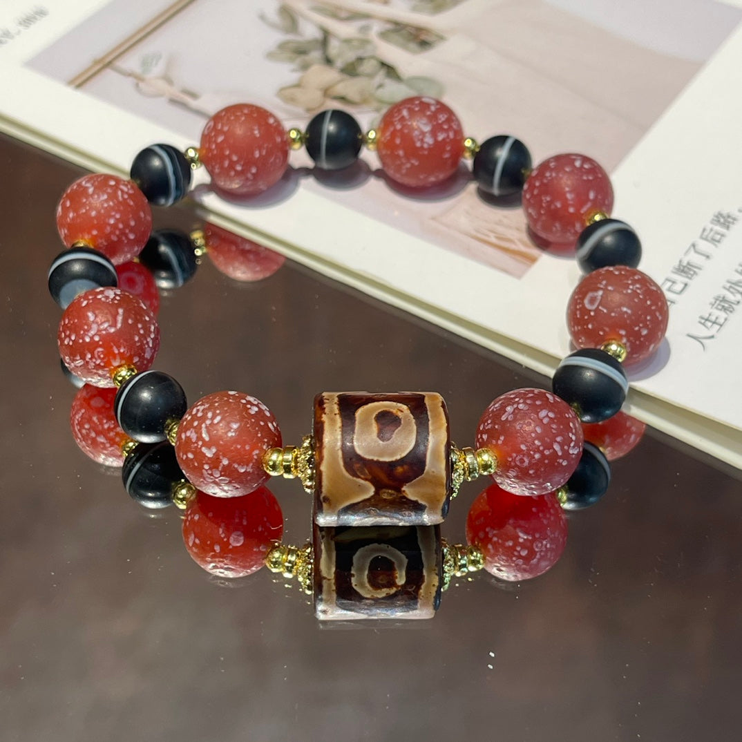 Old agate dzi bracelet