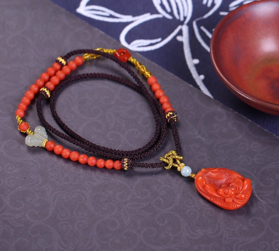 Chinese style Baoshan Nanhong necklace