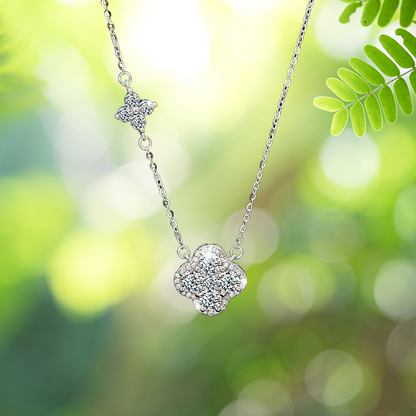 High-end exquisite design four-leaf petal pendant necklace ✨四叶花瓣吊坠项链✨