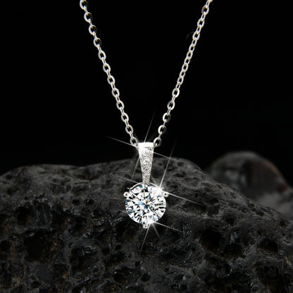 Internet celebrity fashion single zircon pendant necklace✨一颗粒锆石吊坠项链✨